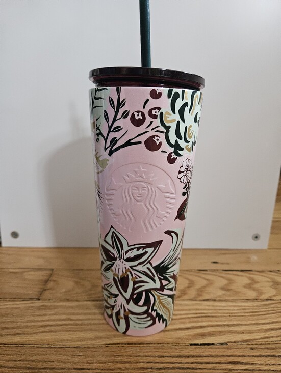 Starbucks Other - Starbucks Holiday 2022 Pink Enchanted Forest Stainless Steel Tumbler (24 oz)